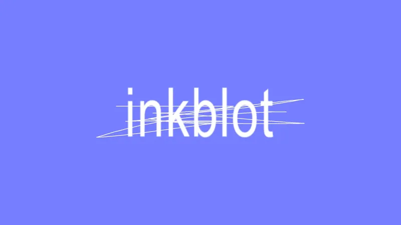 Inkblot name in the style of Charlie XCX's Brat album cover