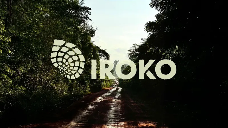 Iroko logo on a Cameroon road backdrop