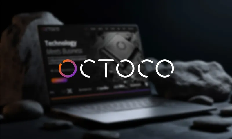 octoco website laptop mockup