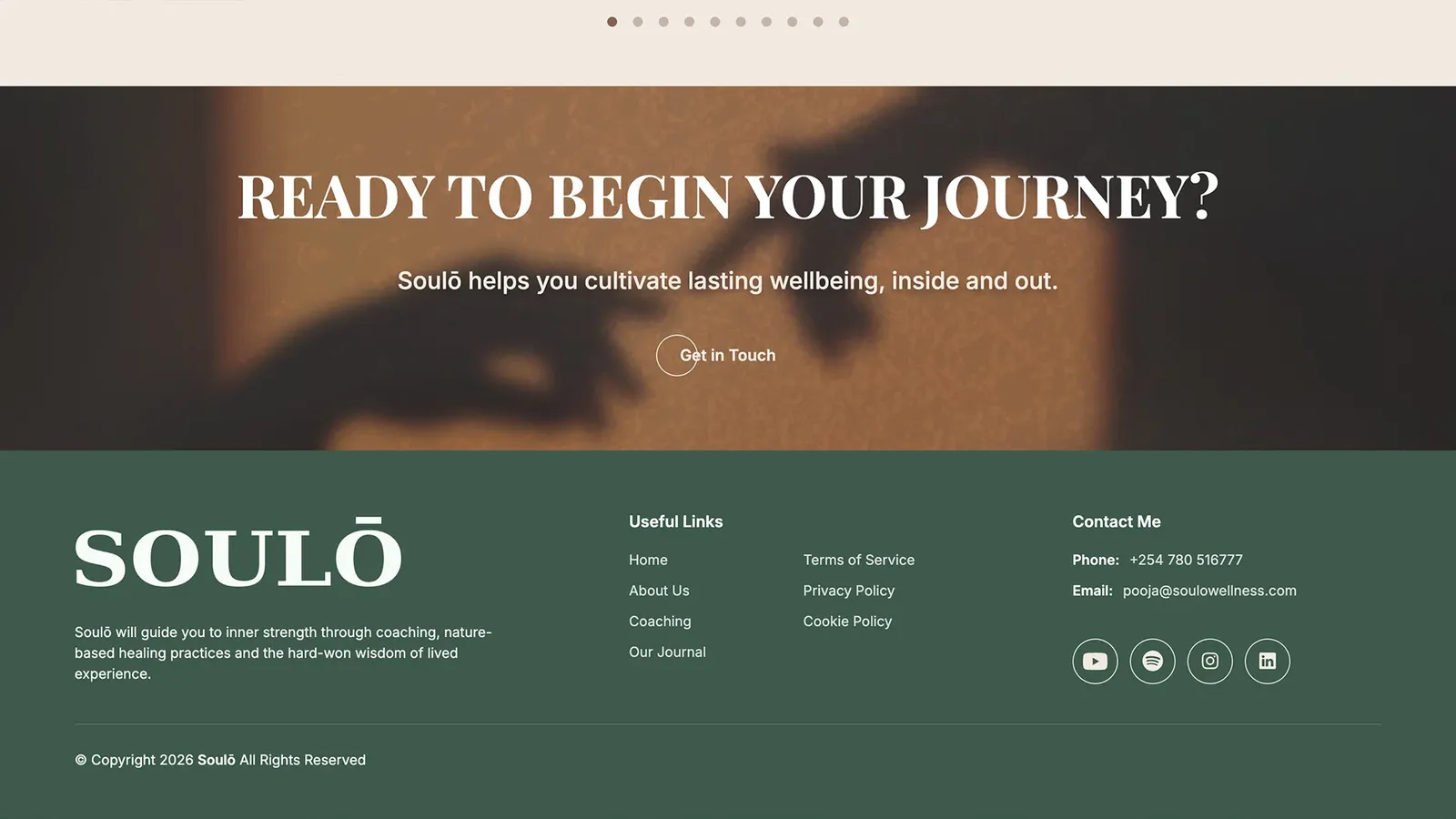 Soulō Website Design carousel
