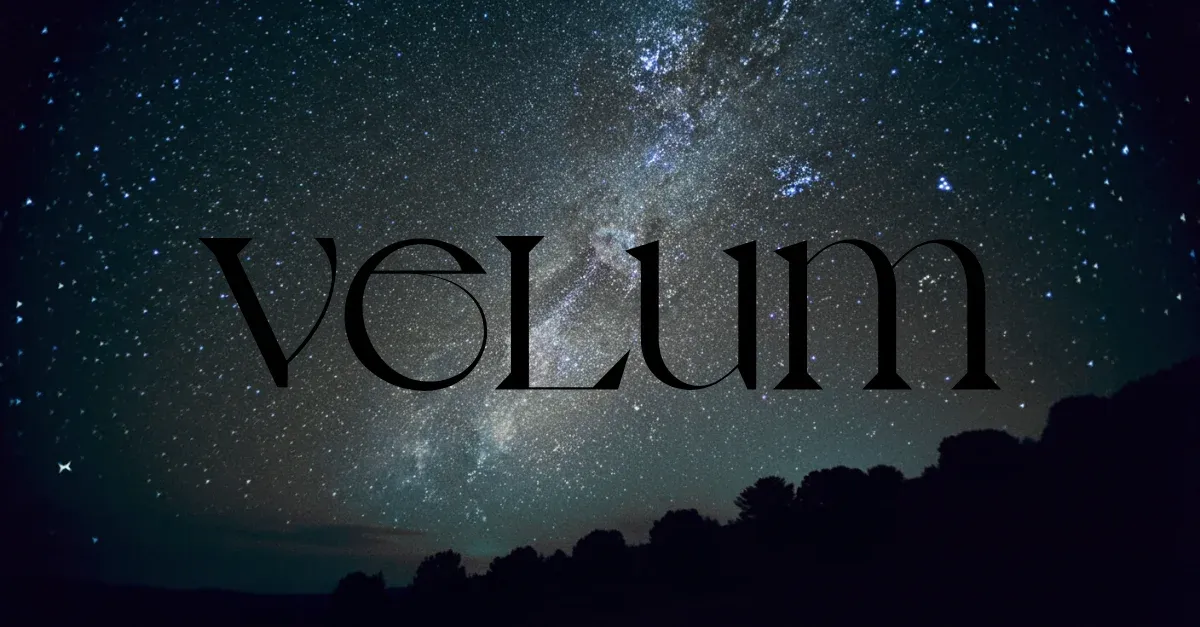 velum on black paper